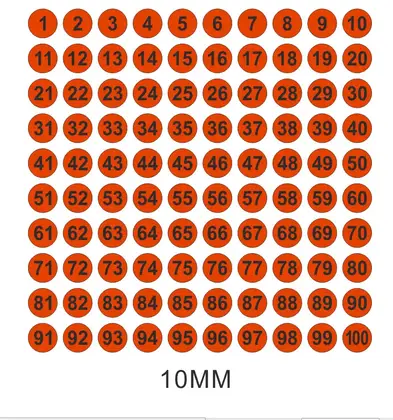 Digital Self-adhesive Label Clothes Size Shoes Letter Dot Round detail view 3