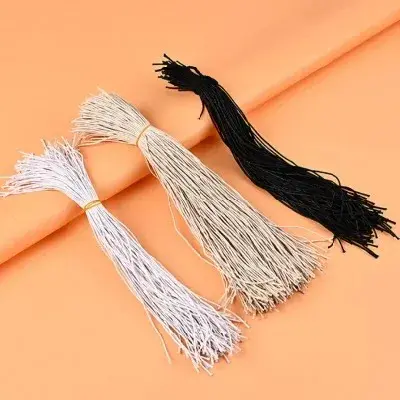 Double-inserted Double-ended Bronzing Polyester/cotton/wax Rope Bullet Plastic Hanging Tablets detail view 3