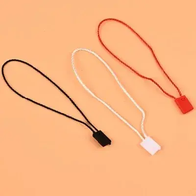Double-inserted Double-ended Bronzing Polyester/cotton/wax Rope Bullet Plastic Hanging Tablets detail view 2