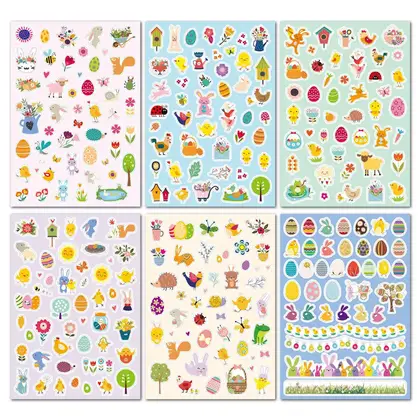 Easter Stickers Children's Party Cute Cartoon Eggs Rabbit Decor detail view 2