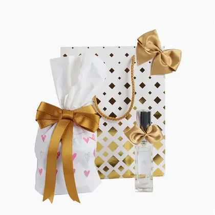 Custom Bow Decorative Ribbon Perfume Wine Bottle Gift Box detail view 3
