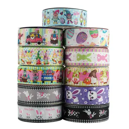 Easter Ribbon Personalized Production Printing Heat Transfer Handmade Polyester detail view 3
