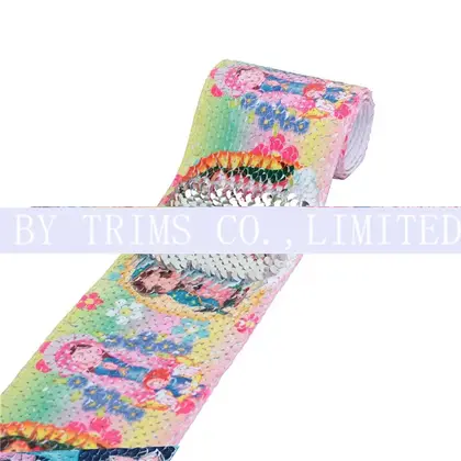 Net Cloth Style Can Turn Color Sequins Ribbon Handmade detail view 2