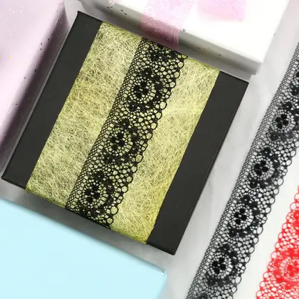3.5cm Lace Ribbon Gauze Tape Flower Packaging Trim Accessories detail view 2