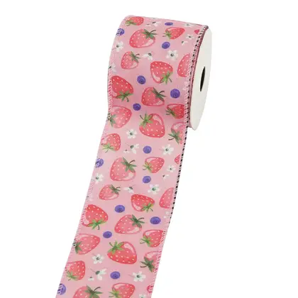 63mm Wide Summer Fruit Lemon Ribbon Festival Theme Decorative detail view 2