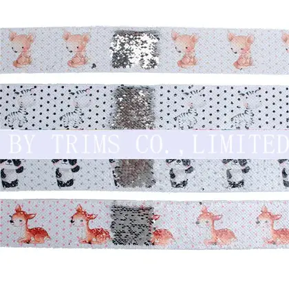 Sequin Cloth Beads Turn Garment Accessories Colorful Gradient Double-sided detail view 3
