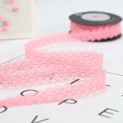 1.5cm Lace Snow Gauze Belt Flower Packaging Ribbon Clothing detail view 2
