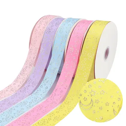 38mm Rib Bronzing Ribbon Bag Decorative Belt Star detail view 3