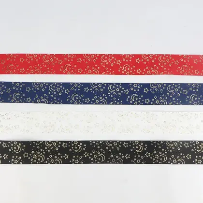38mm Rib Bronzing Ribbon Bag Decorative Belt Star detail view 2