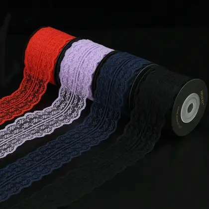 4.5cm Lace Ribbon Flower Packaging Trim Accessories Decorative detail view 3