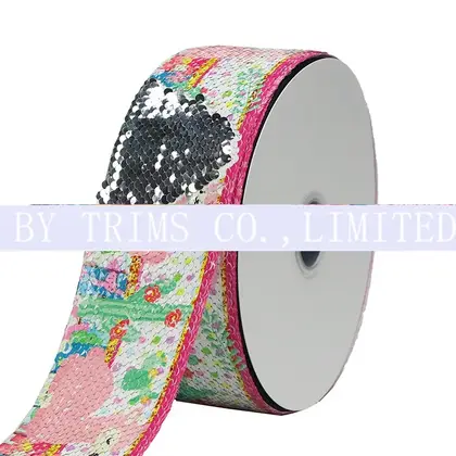 7.5 Cm Wide Double-sided Flip Sequins Printed Film Luggage detail view 2