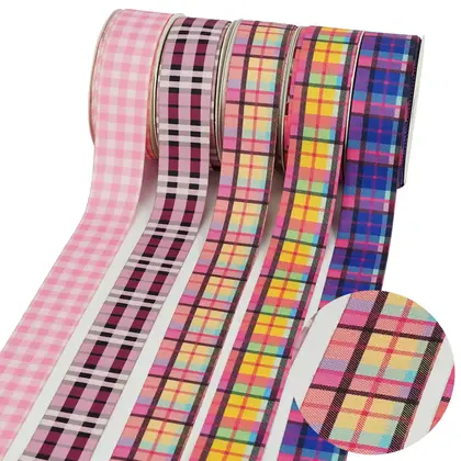 Korea Hemp Plaid Series Webbing Personality Creative Heat Transfer detail view 2