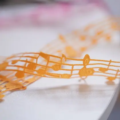 Note Hollow Thread Belt Handmade Bow Decoration Gift Packaging detail view 3