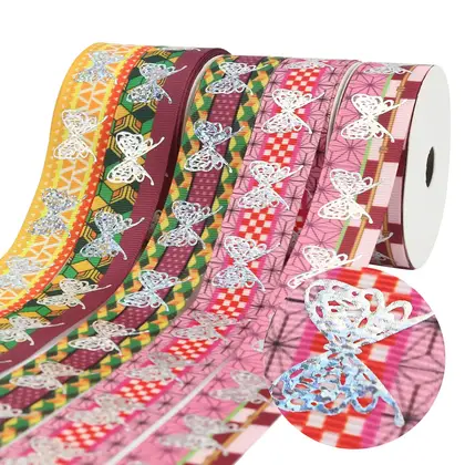 Ghost Slayer Rib Ribbon Thermal Transfer Accessories Handmade Jewelry detail view 2