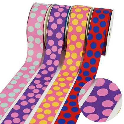 Multi-specification Dot Pattern Ribbon Creative Heat Transfer Printing Logo detail view 3