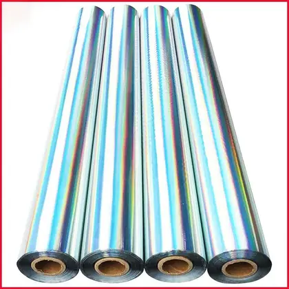 PET Anodized Aluminum Foil Stamping Paper Label Sticker Laser detail view 3