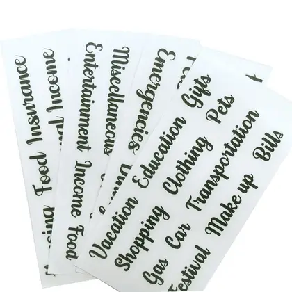 Special-shaped Transparent Letter Label Paper Waterproof Logo Sticker PVC detail view 3