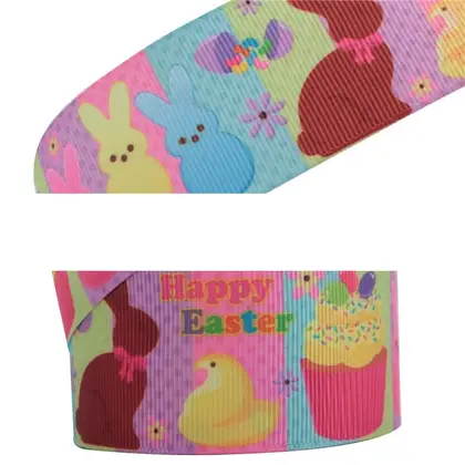 Outlet Printed Ribbed Ribbon Gift Packaging Easter Rabbit Radish detail view 2