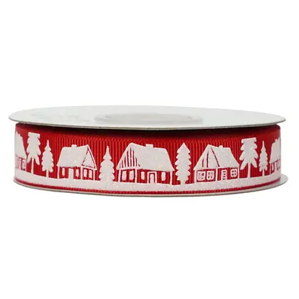 Christmas Ribbon Double-sided Threaded Packaging Gift Accessories Decoration detail view 2