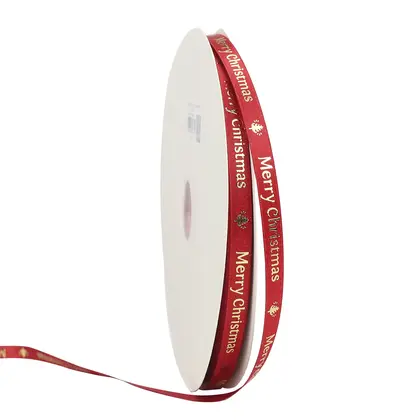 Christmas Ribbon Double-sided Threaded Packaging Gift Accessories Decoration Polyester Ribbon 6 detail view 2
