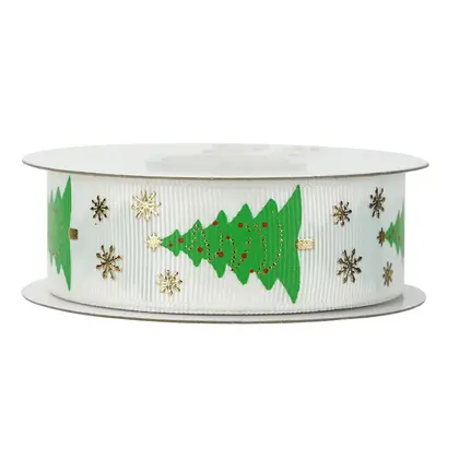 Christmas Ribbon Double-sided Threaded Packaging Gift Accessories Decoration detail view 3