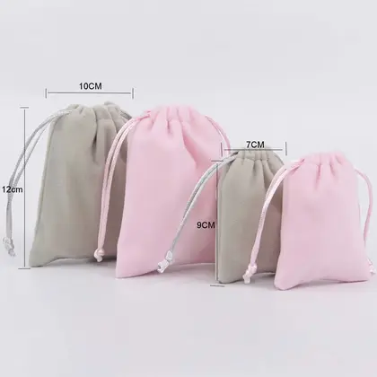 Plush Cloth Bag Jewelry Storage Cosmetic Drawstring Pocket Lucky supplied by BY Boyuan