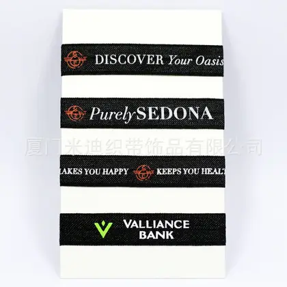 Logo One Color Brush Ink Printing Knot Hair Belt detail view 3