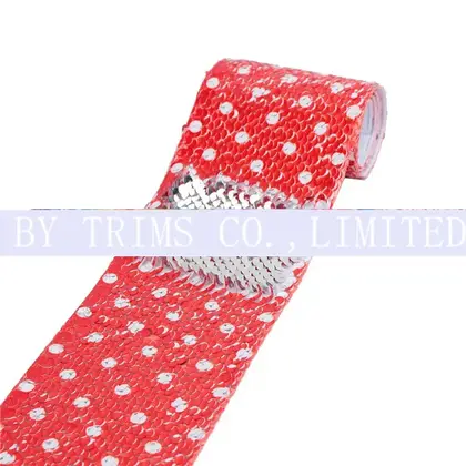 Sequins Printing Rainbow Color Double-sided Double-color Flip-chip Jewelry Bow detail view 3