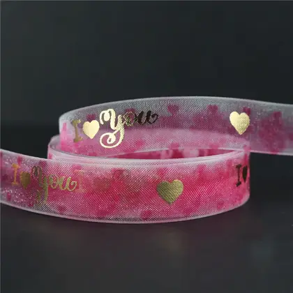 Transparent Snow Gauze with Printed Ribbon Handmade Gift Cake detail view 2