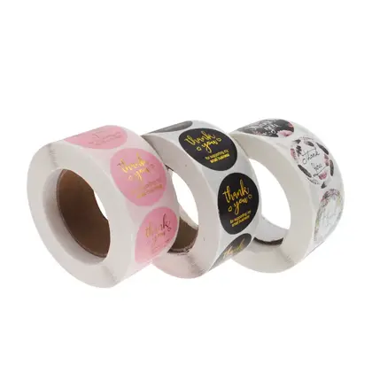 Floral Gift Seal Sticker Thankyou Thank You Label Cartoon detail view 2