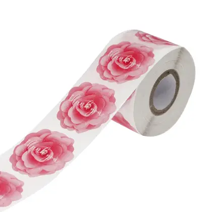 Floral Gift Seal Sticker Thankyou Thank You Label Cartoon detail view 3