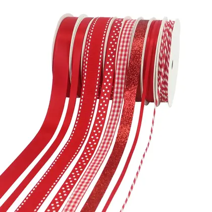 Foreign Trade Gift Set Small Roll Ribbon Ribbed Handmade detail view 3