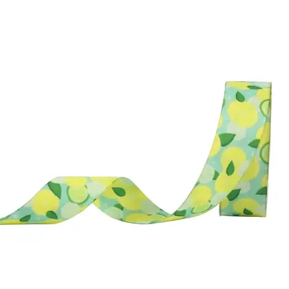 Foreign Trade Heat Transfer Printing Fruit Flower Ribbon Korean detail view 2