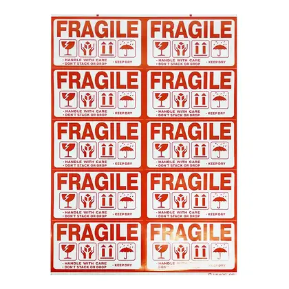 Fragile Stickers Warning Handle with Care Do Not Press detail view 2
