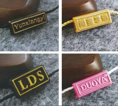 General Women's Clothing Tag Lanyard Bronzing Double Insert Seal detail view 3