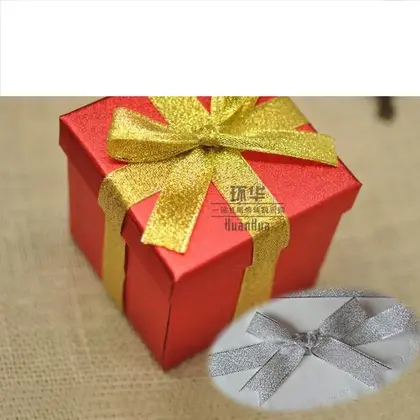 Golden Ribbon Silver Onion Cake Baking Gift Wrapping Glitter detail view 2