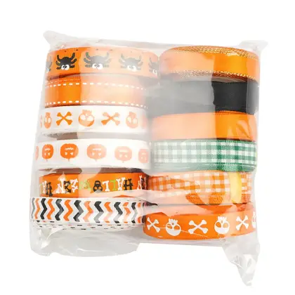 Halloween Ribbon Combination Set Festive Gift Box Decorative Ribbed detail view 3