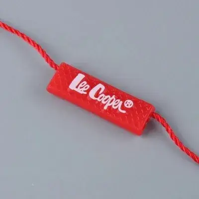 High-end Clothing Double-inserted Plastic Hanging Tablets Logo Epoxy Bronzing detail view 2
