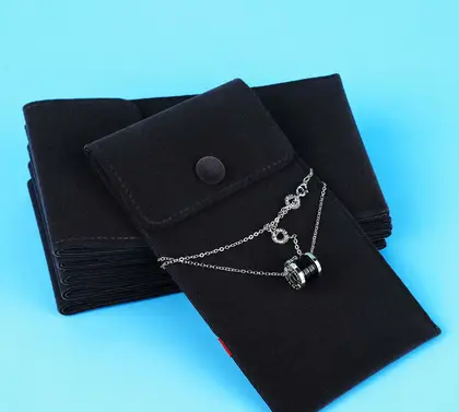High-end Jewelry Bags Flap Cover Dark Buckle Flannel Storage supplied by BY Boyuan