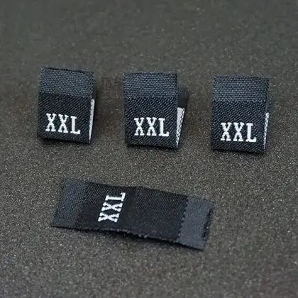 High-grade High-density Code Cloth Size Label Number Woven English detail view 3