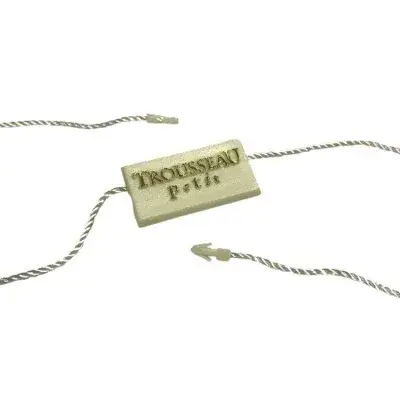 Garment Plastic Tag with String detail view 3