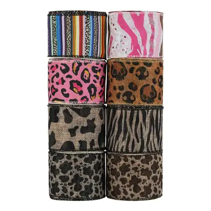 Iron Wire Edge Kaoke with Leopard Stripe Series Ribbon detail view 3