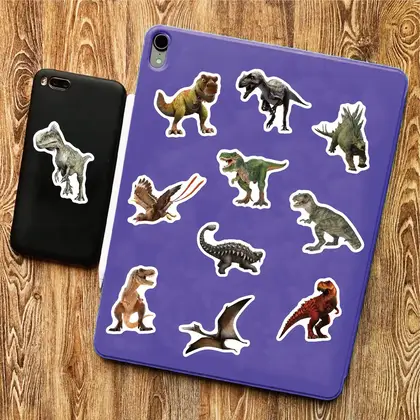 Jurassic Dinosaur Stickers 50 Waterproof Removable Cartoon Suitcase Skateboard detail view 3
