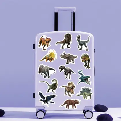 Jurassic Dinosaur Stickers 50 Waterproof Removable Cartoon Suitcase Skateboard detail view 2