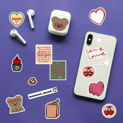Korea Ins Bear Cherries Heart-shaped Fort Lovely Girl Heart supplied by BY Boyuan
