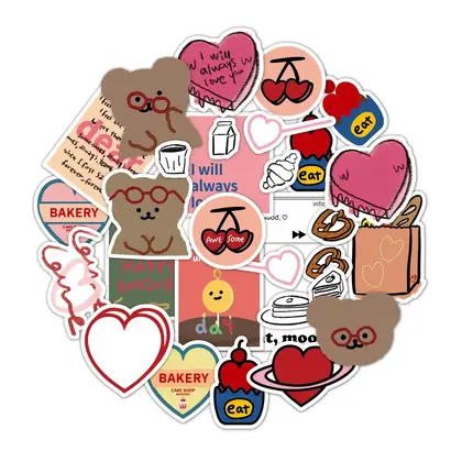 Korea Ins Bear Cherries Heart-shaped Fort Lovely Girl Heart detail view 2