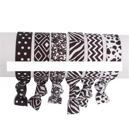 Korean Version Tie-in Hair Band Print Do-it-yourself Headdress Girl's detail view 2