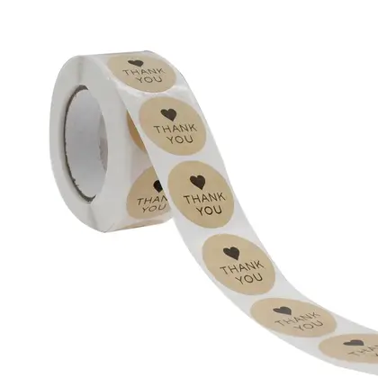 Kraft Paper Sealing Stickers Takeaway Gift Packaging Thank You detail view 3
