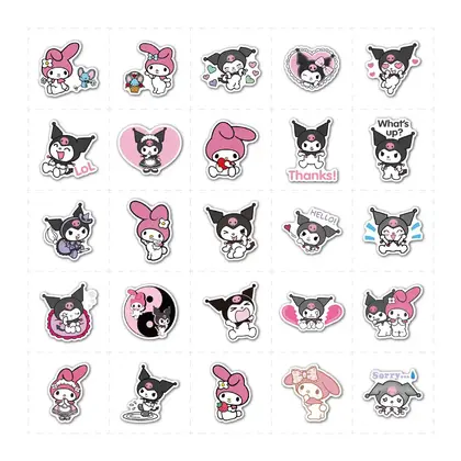 Kuromi Stickers 100 Doodle Cartoon Skateboard Guitar Waterproof Removable detail view 3