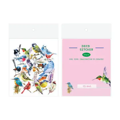 Large Pet Transparent Floral Stickerpacking Size: Card Head OPP detail view 3